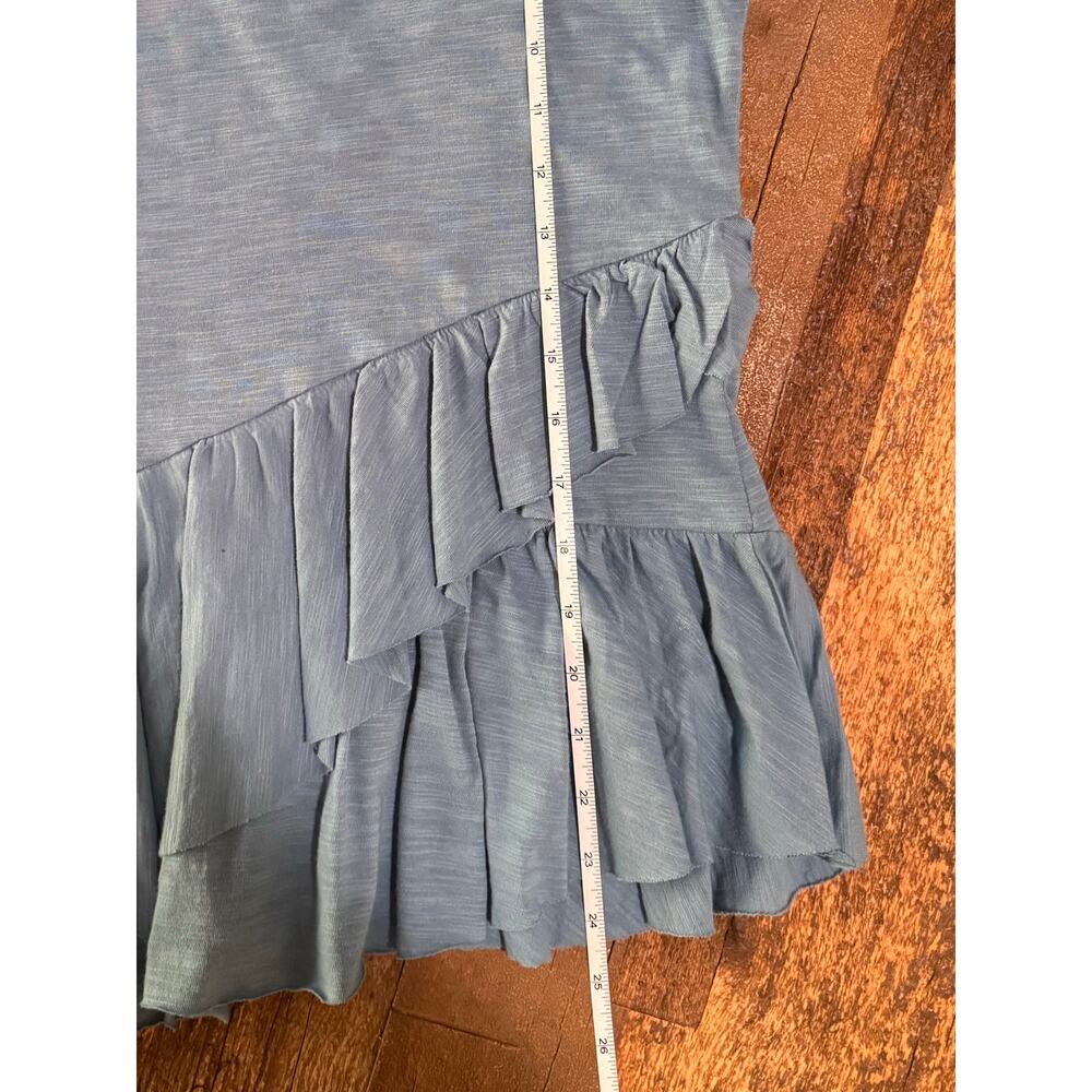 Sundance Dusty Blue Ruffle Tank - Size Small - Picture 7 of 8
